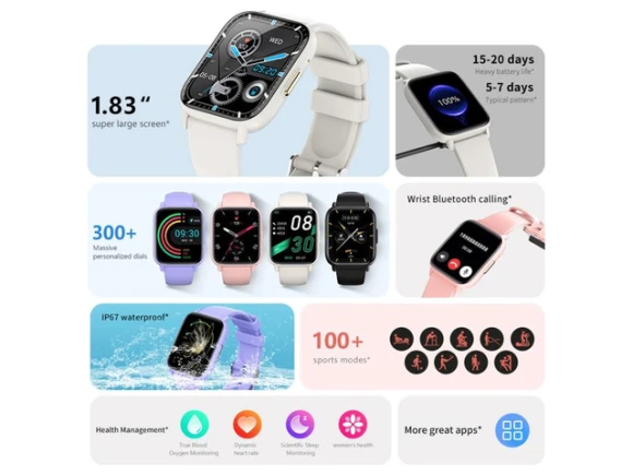 DM60+ Pink Smartwatch — Smart Watch, eForChina