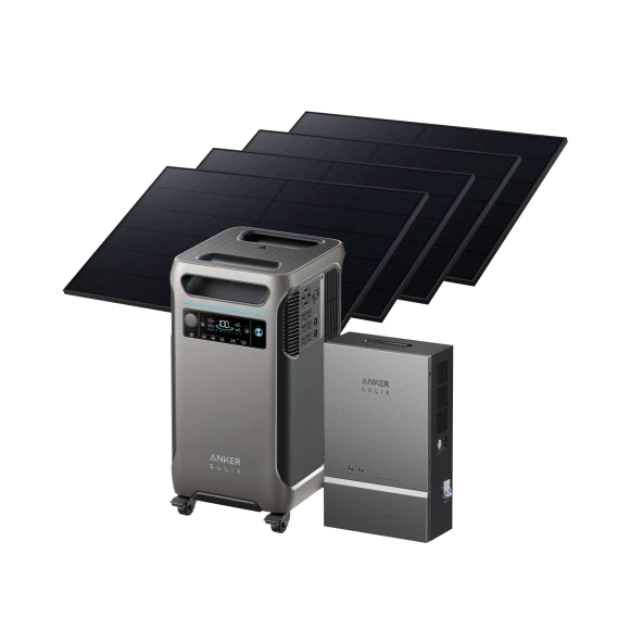 Portable Power Station Bundle with Solar Panels and Smart Home Power Kit — Portable Power Station, Anker SOLIX