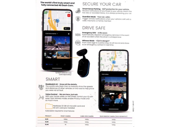 iQ 4K Dash Cam — Dash Cam, Nextbase