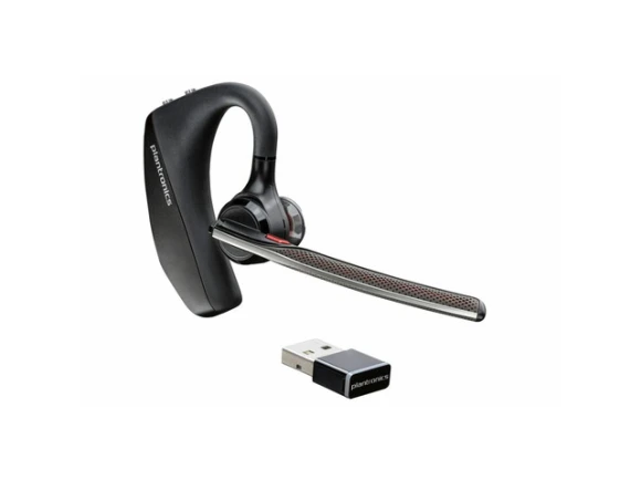 Black Bluetooth Headset — Wireless Earbuds, Poly