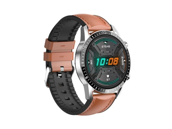 Smartwatch, 1.5 Inch, Brown Leather — Smart Watch, eForChina