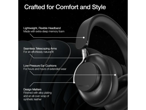 Wireless ANC Headphones — Wireless Earbuds, Naztech
