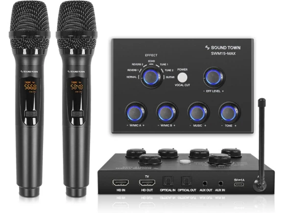 Wireless Microphone Karaoke Mixer System — Karaoke Machine, Sound Town