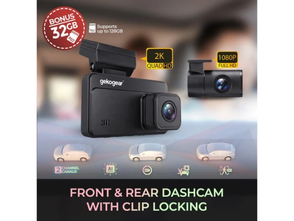 2K Quad HD front-and-rear dash cam — Dash Cam