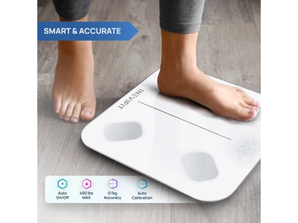 Body Composition Scale, White — Smart Scale, INEVIFIT