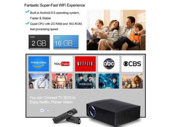 FLZEN F30UP Projector — Smart Projector, FLZEN
