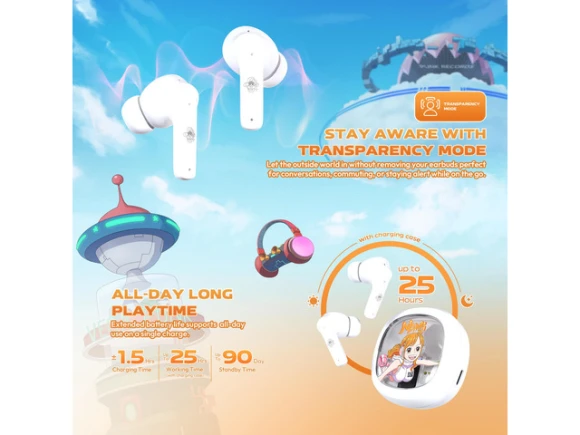 Gaming Bluetooth Headphones, NAMI One Piece Edition — Wireless Earbuds, Fantech