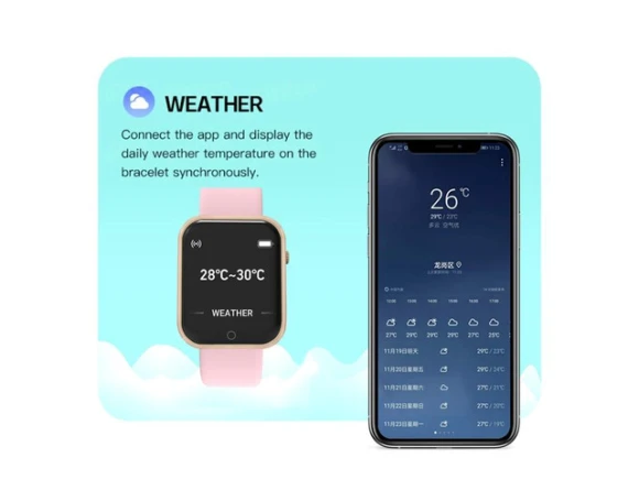 Pink Smart Watch — Smart Watch, ZOSKVEE