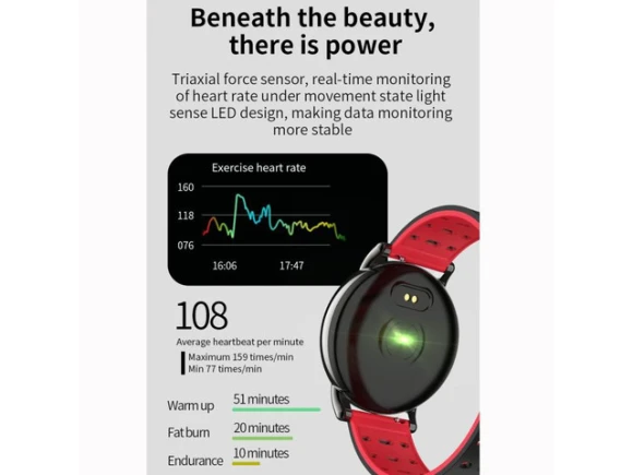 Red Smart Watch B8+ — Smart Watch, ZOSKVEE