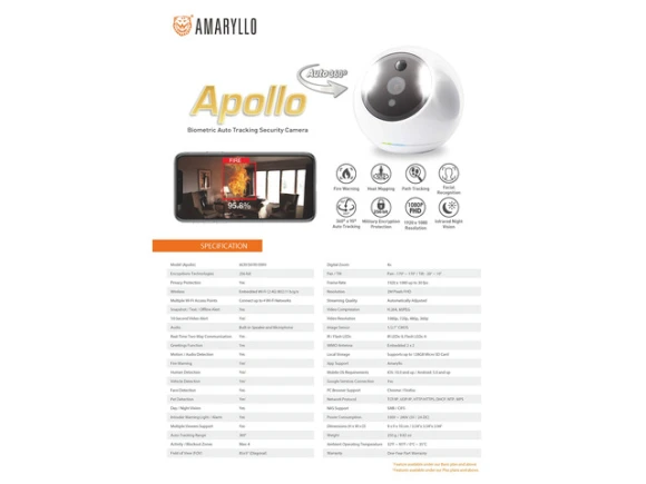 Wireless Security Camera Apollo — Security Camera, Amaryllo
