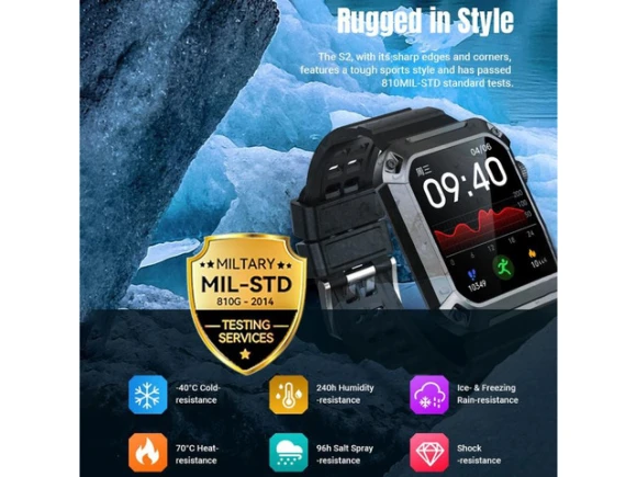 1.83-Inch Rugged Smartwatch — Smart Watch, ZOSKVEE
