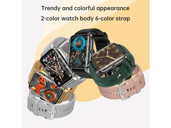 F12 Smart Watch, Gold + Pink — Smart Watch, ZOSKVEE