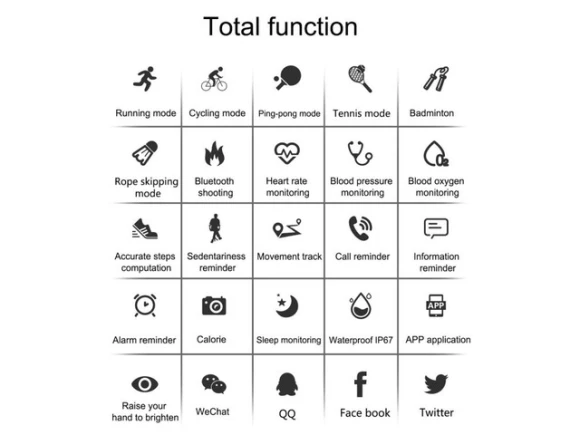 Smart Bracelet QS80 Plus — Fitness Tracker, ZOSKVEE