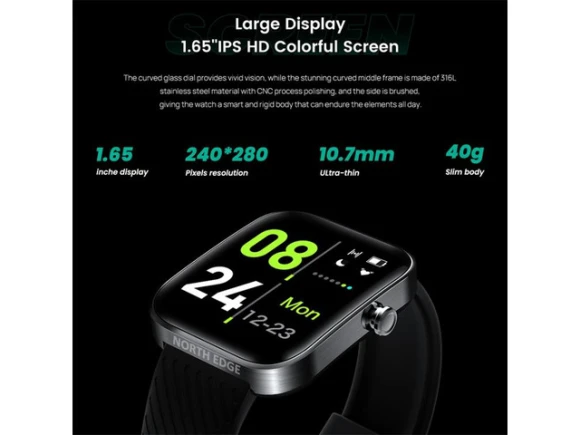 Smart watch, 1.65-inch display — Smart Watch, ZOSKVEE