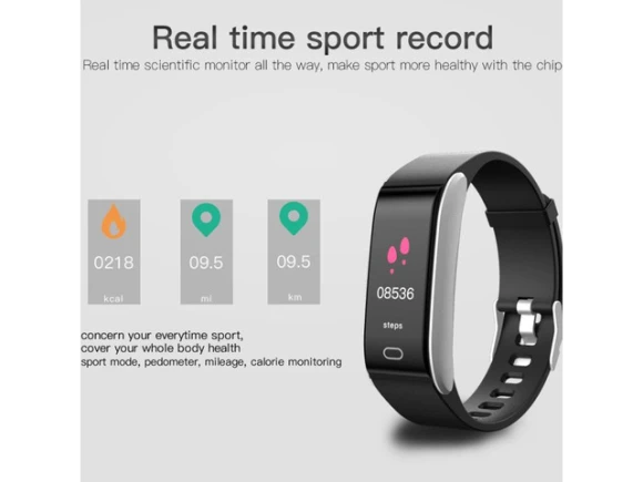 Smart Bracelet, Red — Fitness Tracker, ZOSKVEE