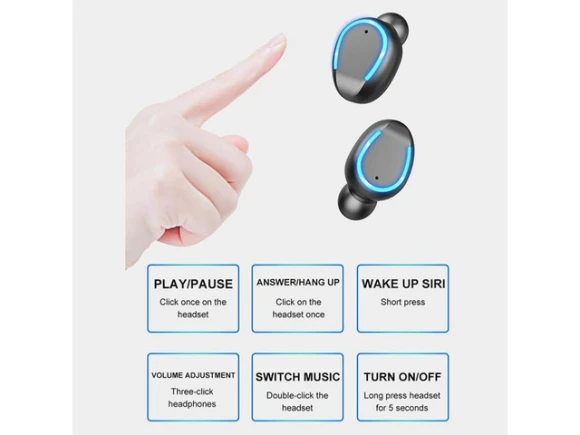Bluetooth Earphones, Black — Wireless Earbuds, UMIDIGI