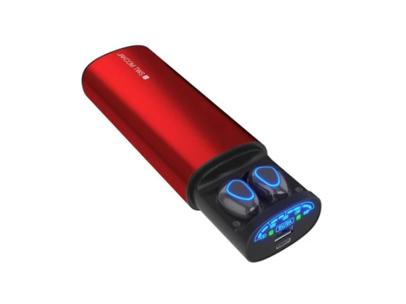 True Wireless Bluetooth Earphones with Power Bank — Wireless Earbuds
