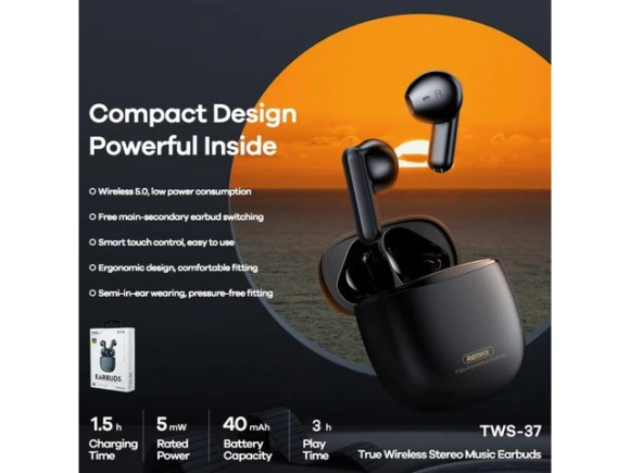 True Wireless Stereo Earphones — Wireless Earbuds, REMAX