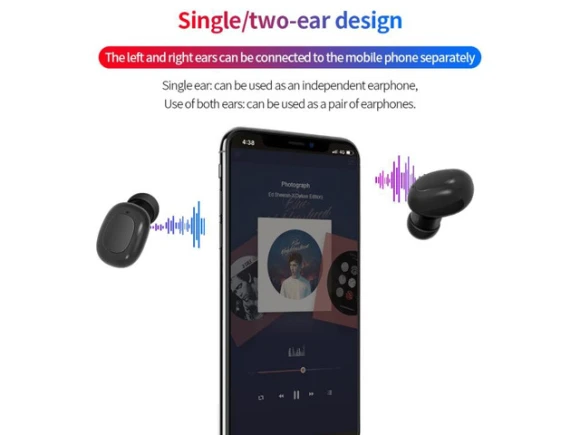 White Wireless Bluetooth Earphones — Wireless Earbuds, UMIDIGI