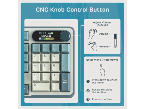 96% Mechanical Keyboard — Bluetooth Keyboard, GCROWN