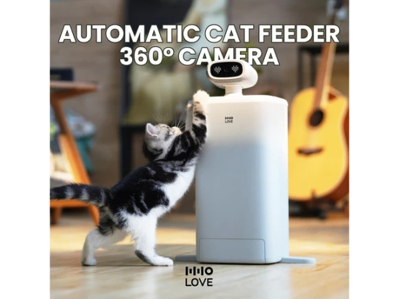 Automatic Cat Feeder with Camera and Laser Toy — Automatic Pet Feeder, GCROWN