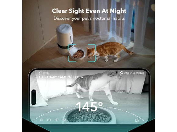 Automatic Cat Feeder with Camera — Automatic Pet Feeder, GCROWN