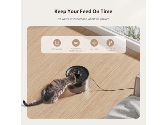 Automatic Pet Feeder and Water Fountain Combo — Automatic Pet Feeder, GCROWN