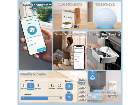 Automatic Pet Food Feeder — Automatic Pet Feeder, GCROWN