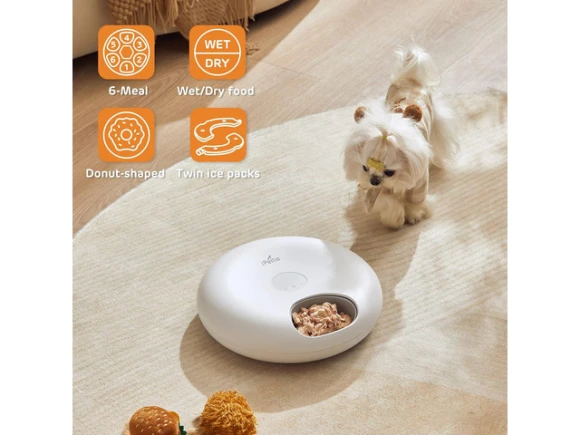 Frost 6 Meal Automatic Pet Feeder — Automatic Pet Feeder, GCROWN