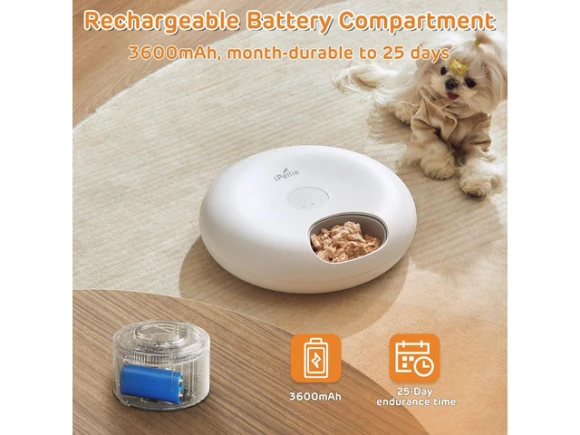 Frost 6 Meal Automatic Pet Feeder — Automatic Pet Feeder, GCROWN