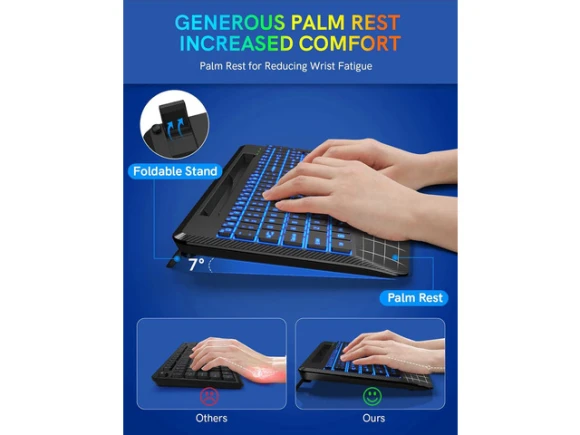 Wireless Keyboard — Bluetooth Keyboard, GCROWN