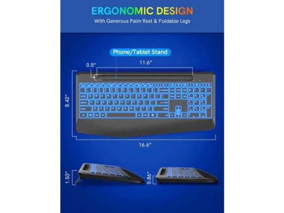 Wireless Keyboard — Bluetooth Keyboard, GCROWN