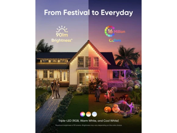 Permanent Outdoor Lights, RGBWW — Smart Outdoor Lighting, eufy
