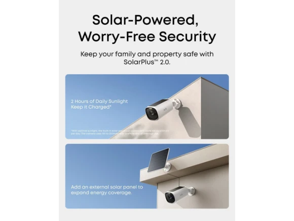 2-Camera Outdoor Wireless Solar Security Camera Kit — Security Camera, eufy
