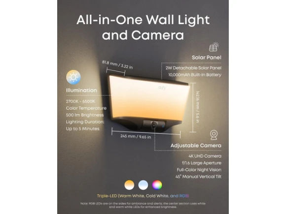 4K Wall Light Security Camera — Security Camera, eufy