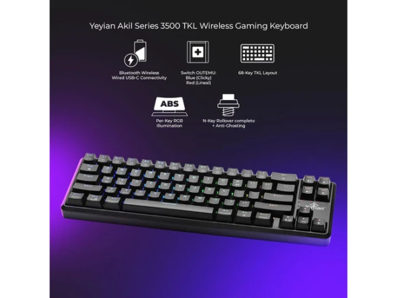 65% Mechanical Gaming Keyboard — Bluetooth Keyboard, YEYIAN