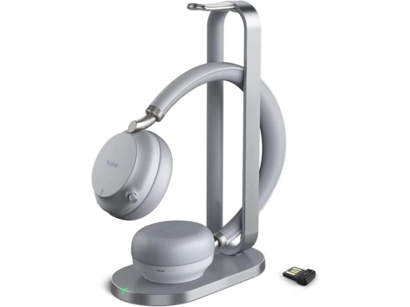 Bluetooth Headset with Charging Stand — Wireless Earbuds, Yealink