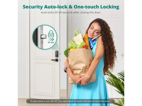Keyless-Entry Door Lock with Handle Set — Smart Lock, AkaGear