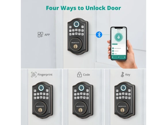 Keyless-Entry Door Lock with Handle Set — Smart Lock, AkaGear