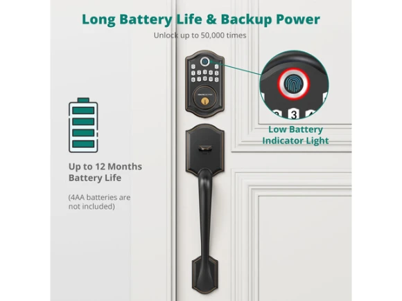 Keyless-Entry Door Lock with Handle Set — Smart Lock, AkaGear