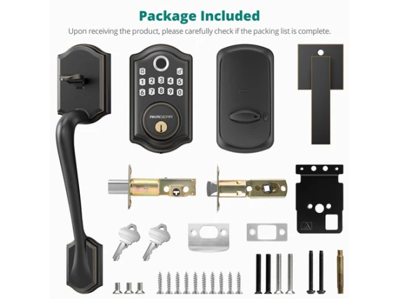 Keyless-Entry Door Lock with Handle Set — Smart Lock, AkaGear