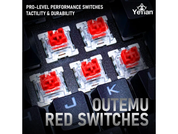 Mechanical Wireless Keyboard, 65% Layout, 68 Keys — Bluetooth Keyboard, YEYIAN