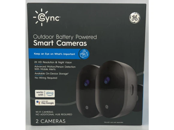 Outdoor Security Camera, 2K HD, 2-Pack — Security Camera, GE