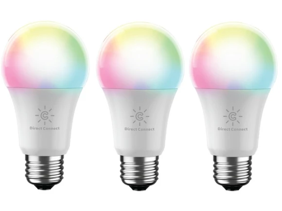 Smart LED Light Bulb, 60-Watt Equivalent, A19, Full Spectrum, 3-Pack — Smart Light Bulb, GE