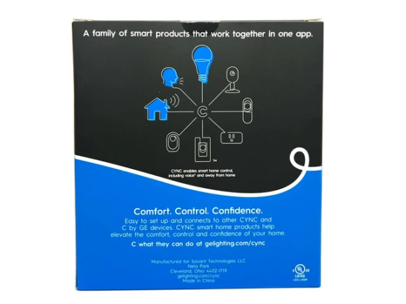 Smart LED Light Bulb, 60-Watt Equivalent, A19, Full Spectrum, 3-Pack — Smart Light Bulb, GE