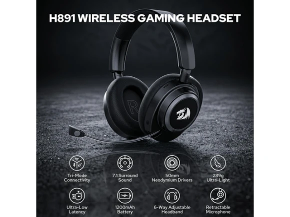 Wireless Gaming Headset — Wireless Earbuds, Redragon
