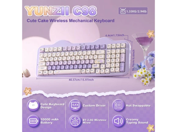 Wireless mechanical keyboard with number pad — Bluetooth Keyboard, DNBeffulgent