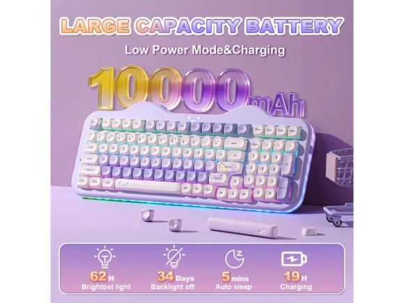 Wireless mechanical keyboard with number pad — Bluetooth Keyboard, DNBeffulgent