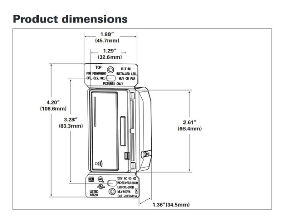 Z-Wave Plus Universal Smart Dimmer — Smart Switch, Eaton