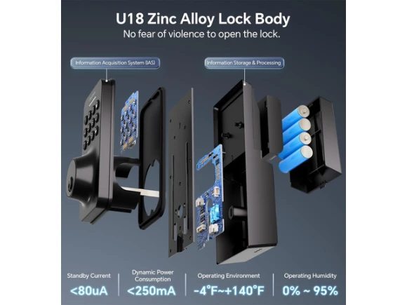 Keyless Entry Door Lock with Knob Set — Smart Lock, Ulecoce